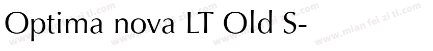 Optima nova LT Old S字体转换